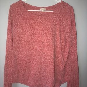 Pink long sleeve light sweater